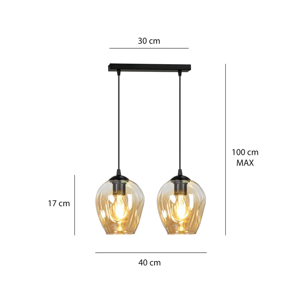 Solution Éclairage Design ISTAR 2 pour Grandes Pièces avec 2 Douilles - 6