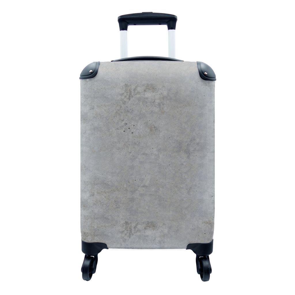 MuchoWow Koffer Handgepäck Trolley Rollkoffer Kleine Reisekoffer mit 4 Rollen - Beton - Industrie - Muster - Cabin Size < 55x40x23 cm & 55x40x20...