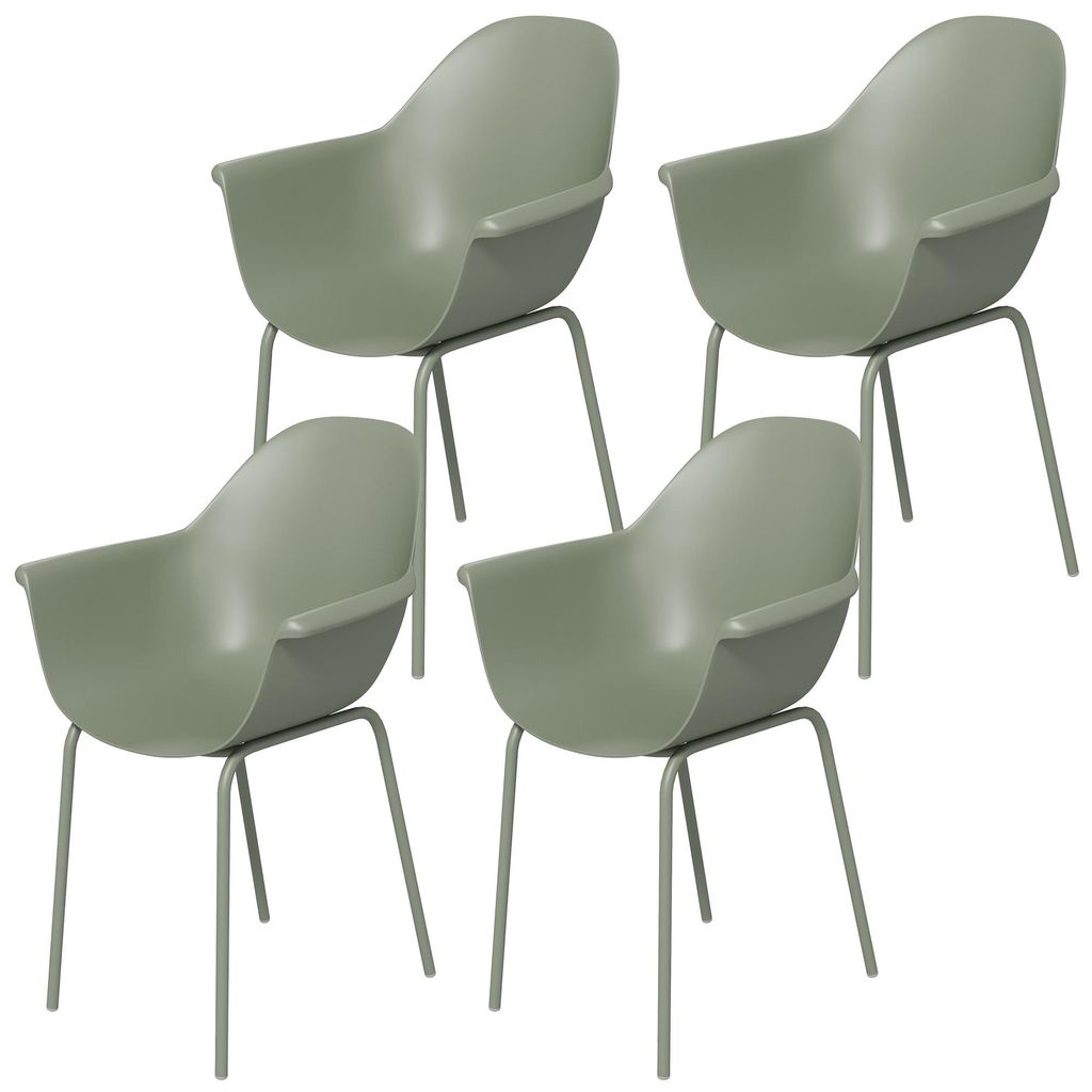 Ensemble de 4 chaises de jardin Outsunny, chaises de Image du produit 
