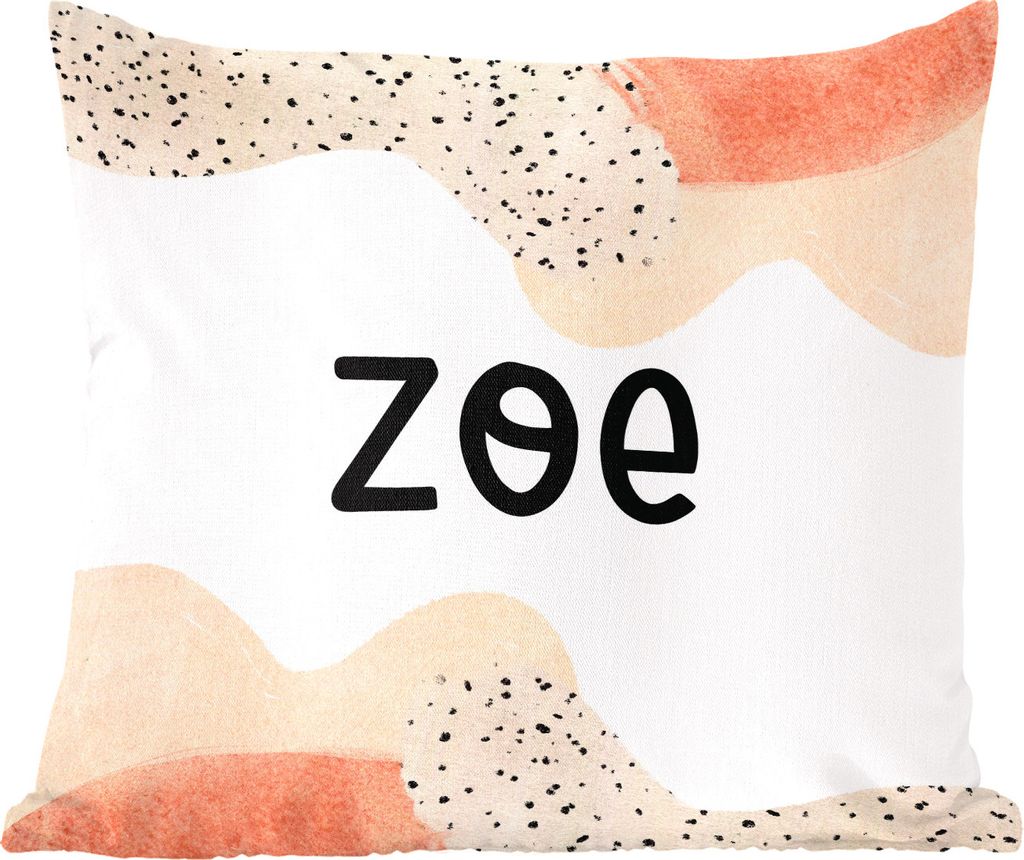 MuchoWow Zierkissen Sofakissen Wohnzimmer Dekokissen 50x50 cm Zoe - Pastell - Mädchen - Komfort - Sofakissen