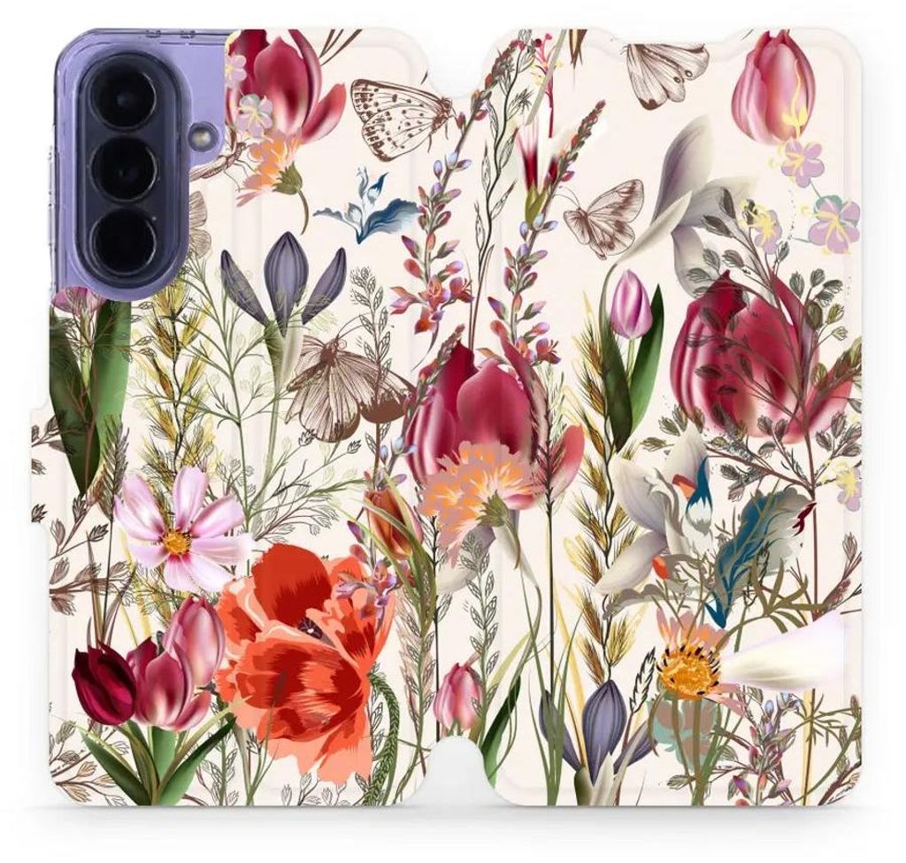 Handyhülle mit klappe für Galaxy A57 5G, Mobiwear Book, Blumenstrauß