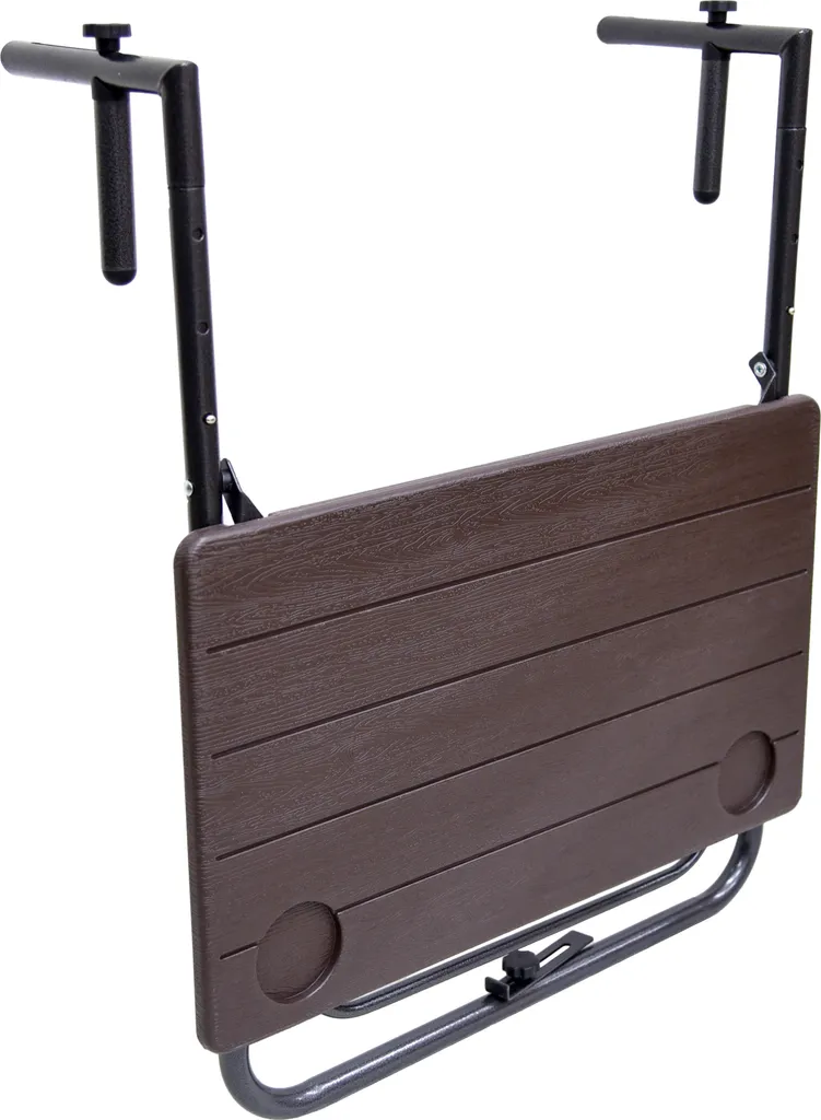 Petite table suspendue de balcon TABORA pliable et réglable en hauteur