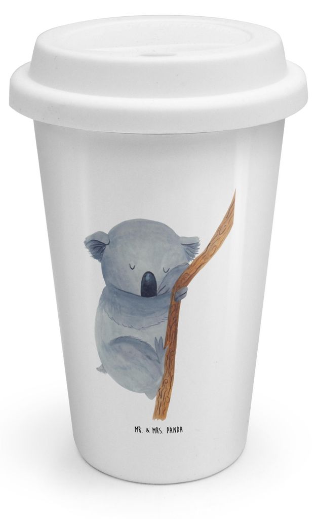 Mr. & Mrs. Panda To Go Becher Koalabär - Weiß - Geschenk, Lustige Sprüche, schlafen, Thermobecher, Schlafzimmer, Koala, Bär, Kaffeebecher, Ther...