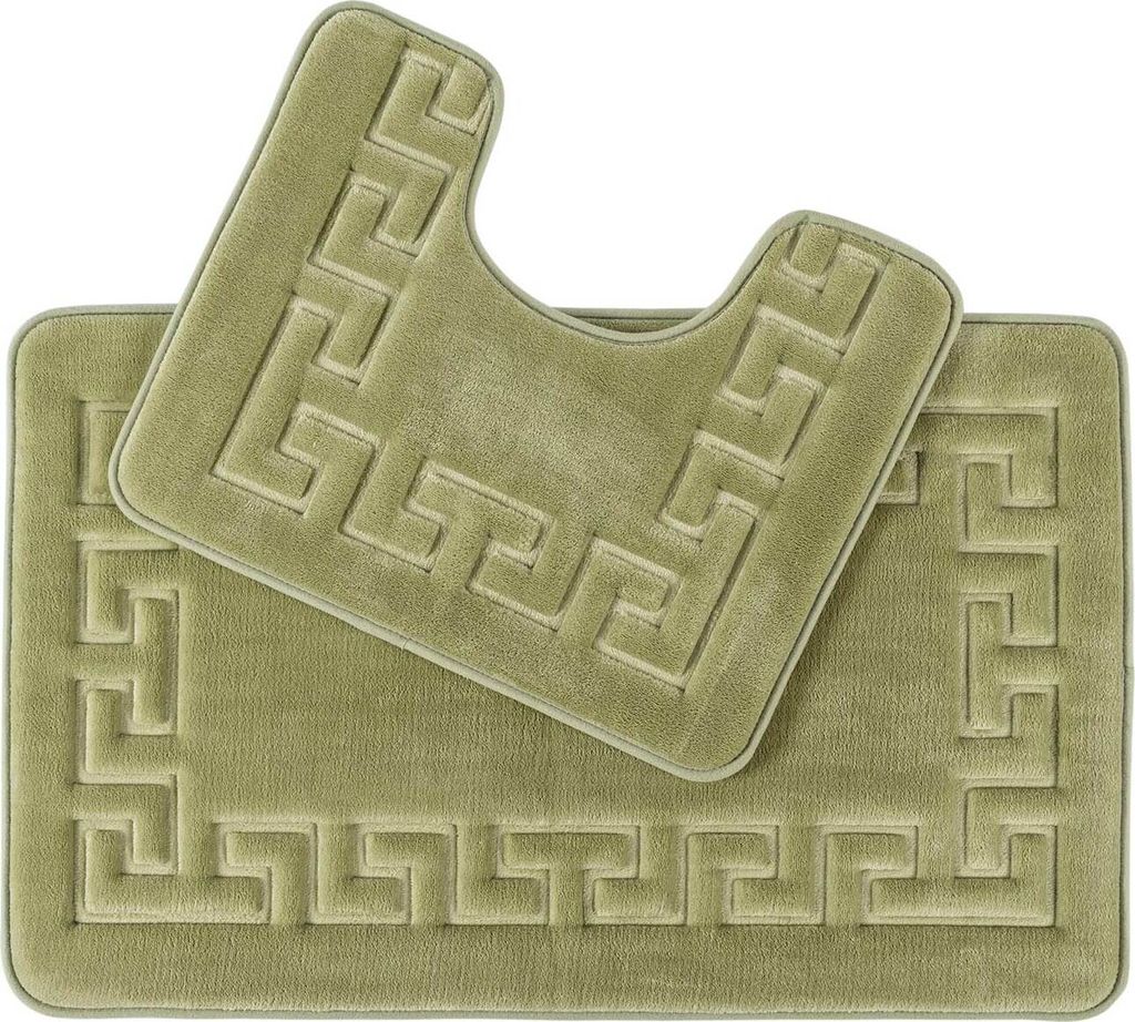 HOMESCAPES Zweiteiliges Badematten Set aus Memory Foam, Bad Produktbild 
