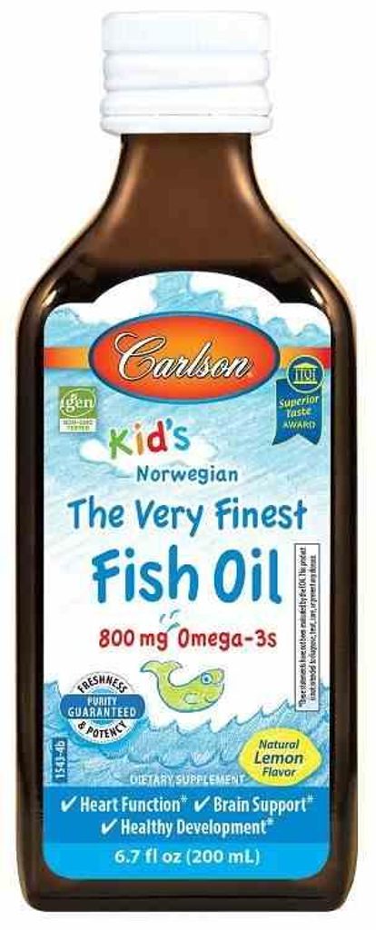 Carlson Labs Kid's The Very Finest Fischöl 800mg 200ml Produktbild 