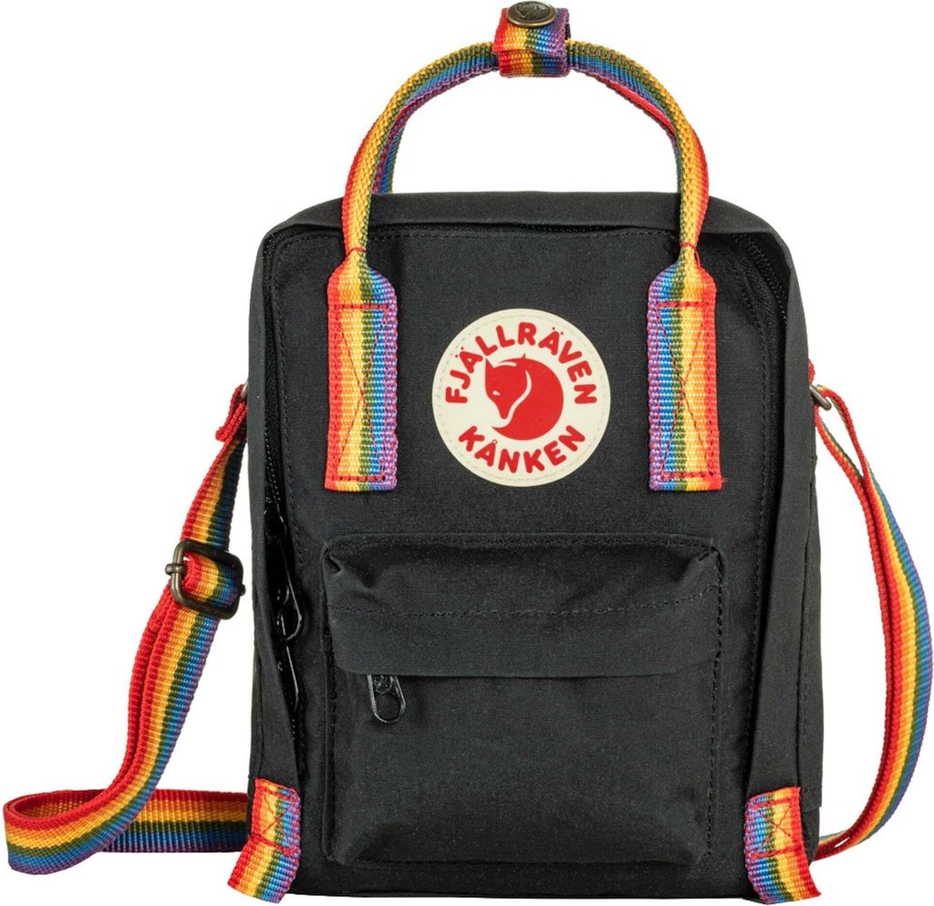 Fjällräven Kånken Rainbow Sling Black/Rainbow Pattern
