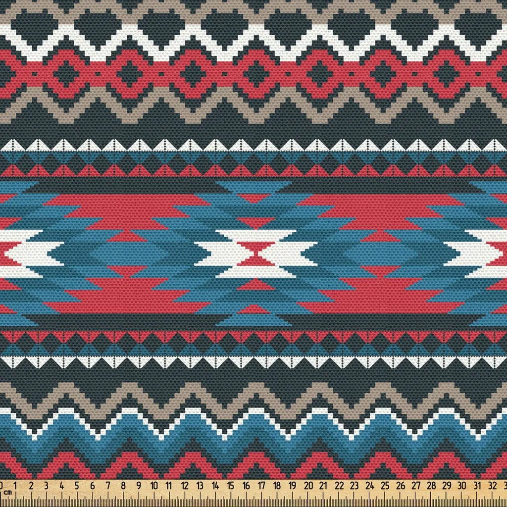 Tissu Maya Résistant et Lavable - Décoration Aztèque 3m sans Décoloration