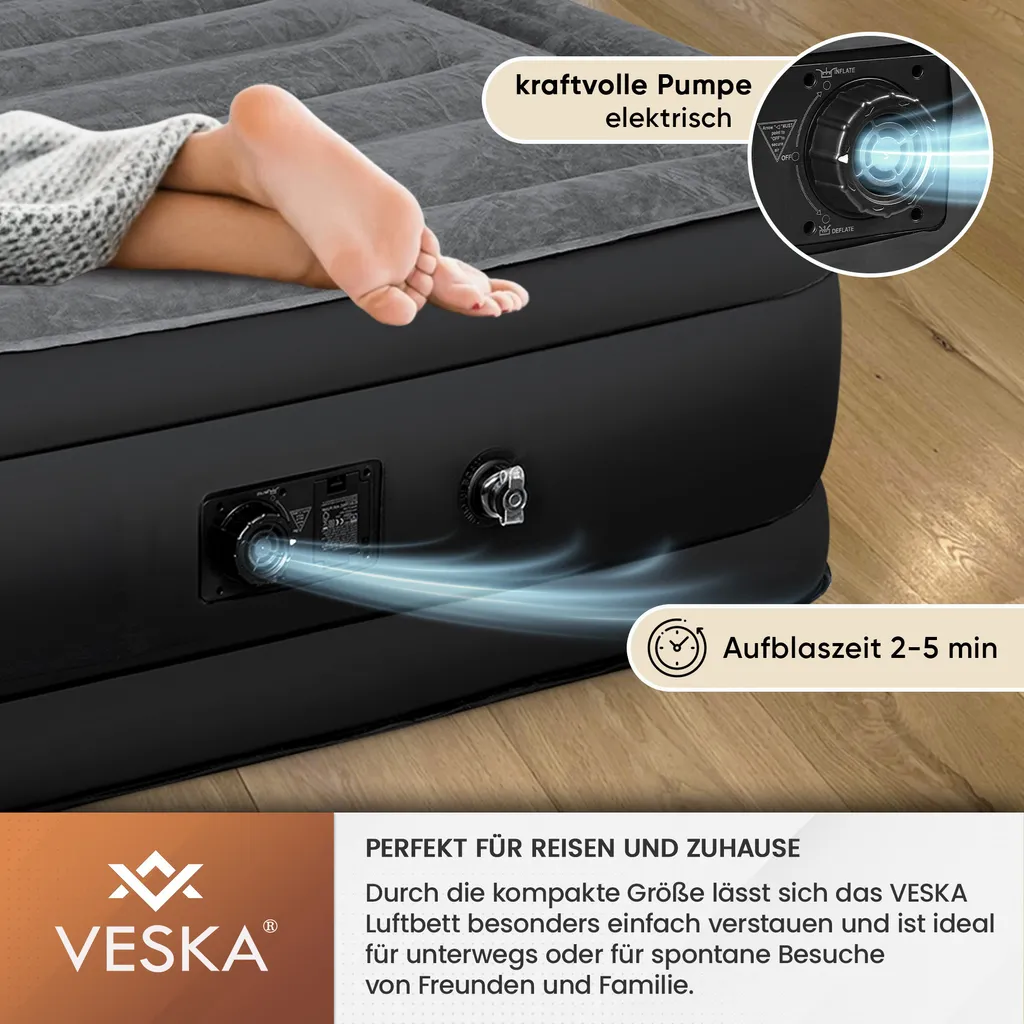 Matelas gonflable stable et robuste lit d'appoint fini le mal de dos
