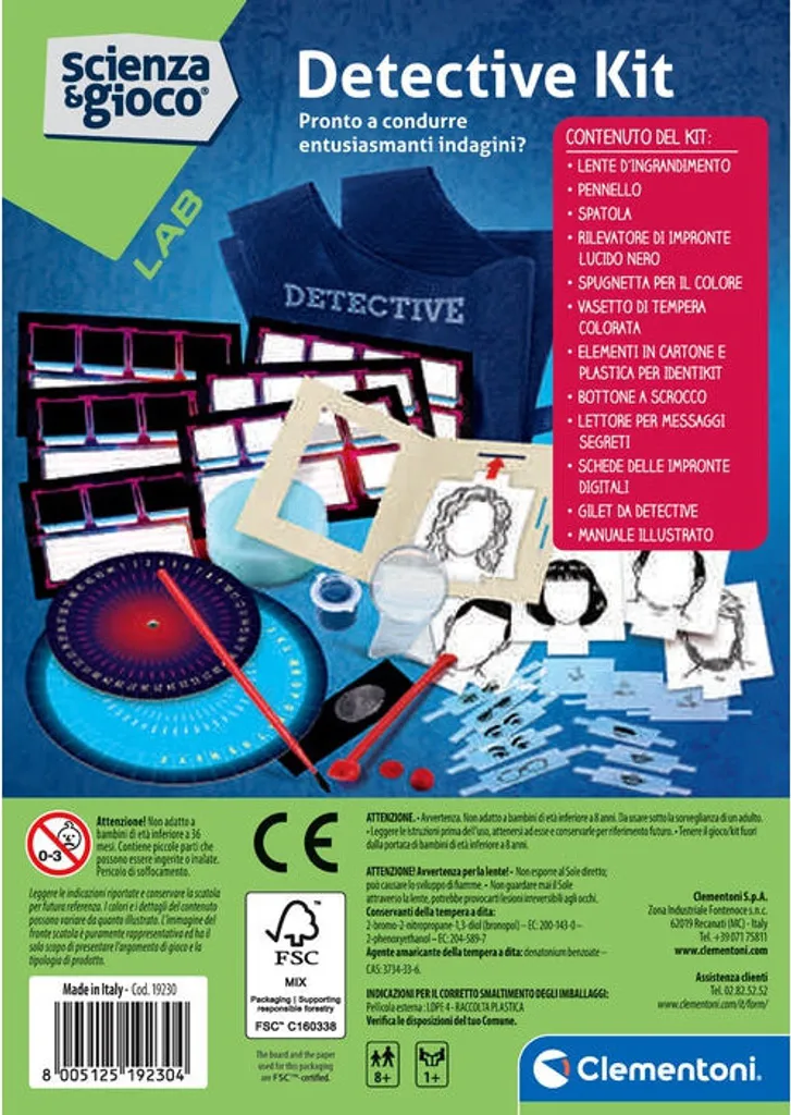 Kit expériences Clementoni Science & Play 19230 complet et ludique
