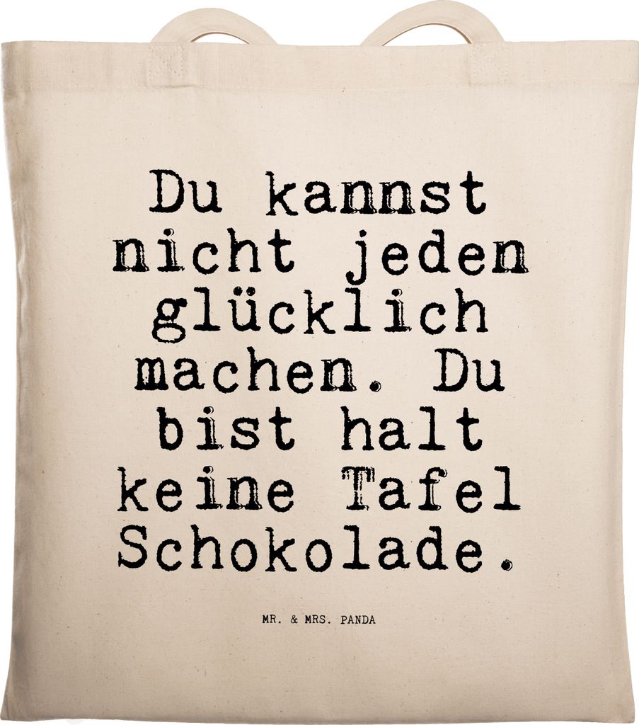 Mr. & Mrs. Panda Tote Bag Du kannst nicht jeden... - Transparent - Geschenk, Einkaufstasche, studententasche, Laptoptasche, Sprüche, Frühstück, ...