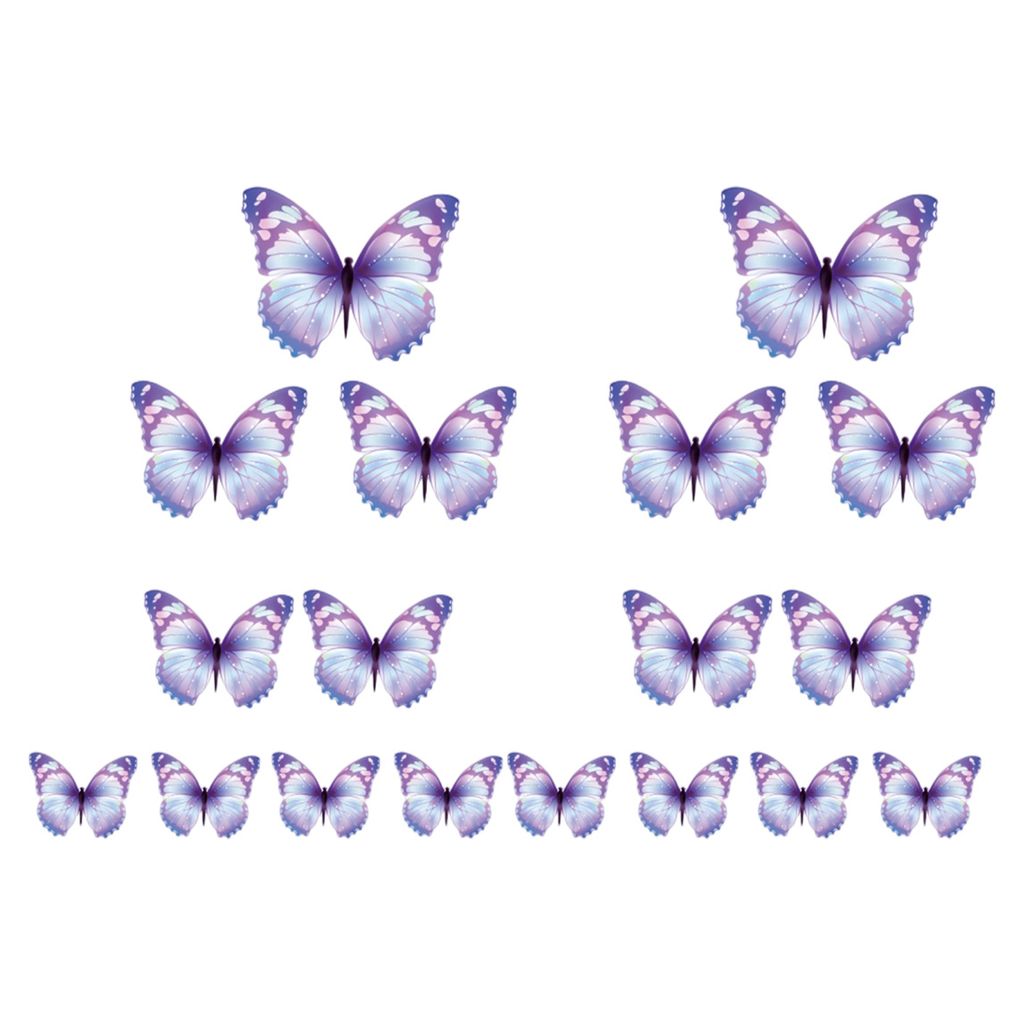 18pcs/Set Butterfly Cake Toppers Realistisches lebendiges Bild Lebensmittelqualität wiederverwendbare Feste Dekorationspapier Simulation Schmetter...
