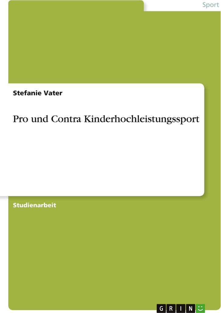 Pro und Contra Kinderhochleistungssport