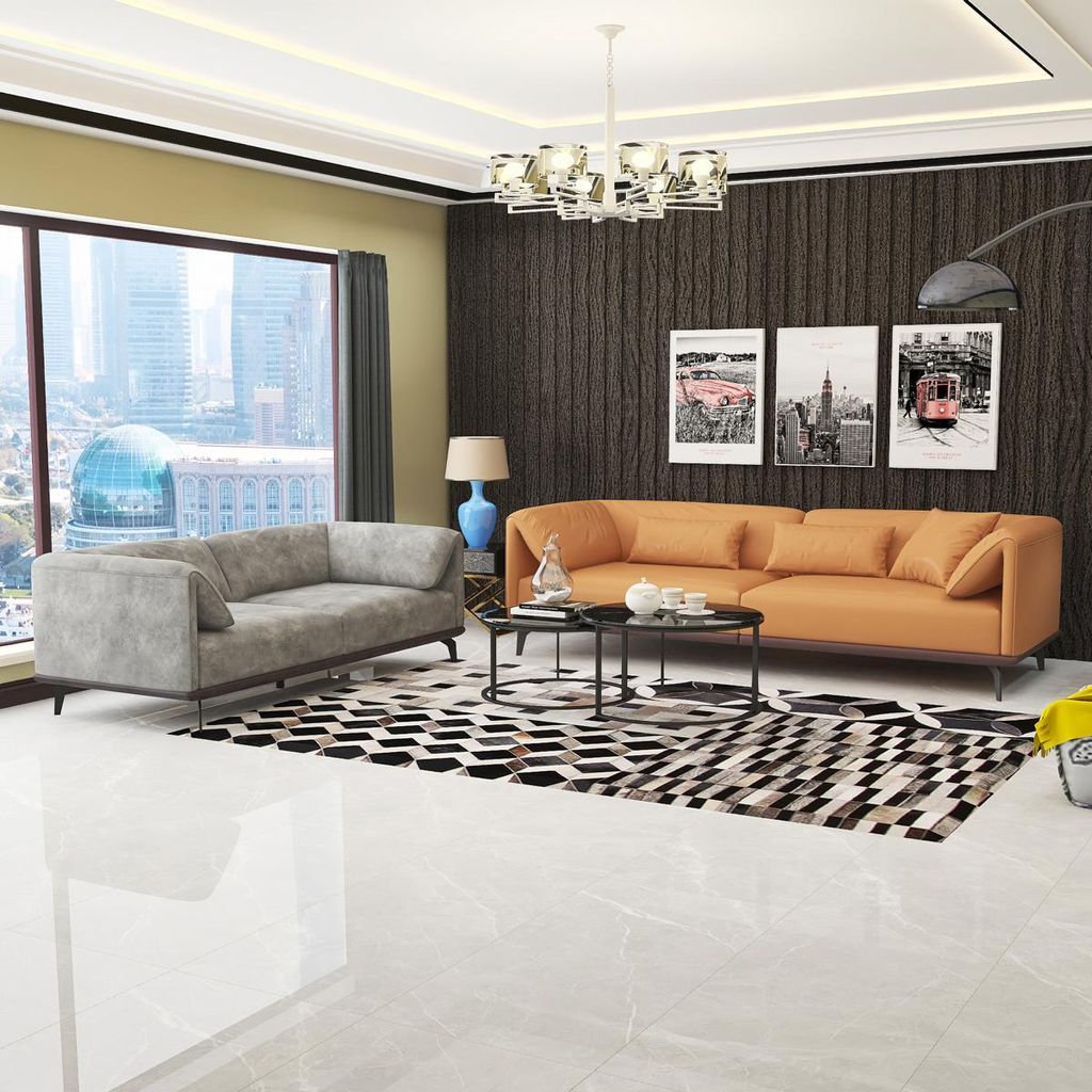 Sofagarnitur 3+2+1 Ledersofa Couch Wohnlandschaft Garnitur Design Modernes Sofa