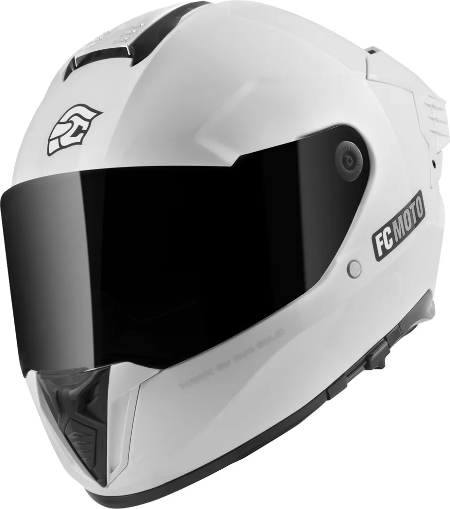 Casque de route blanc métallisé FC-Moto Hawk EVO Solid XS confort
