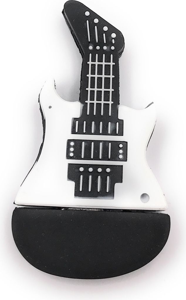 Onlineworld2013 Gitarre Musikinstrument Elektrogitarre schwarz weiß Funny USB Stick 64 GB USB 3.0