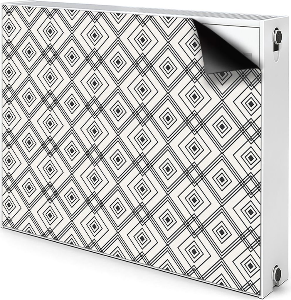 Magnet Radiator Magnet Mat Heizkörper Heizung Verkleidung Abdeckung 100x60 cm - Geometrische, Illusion