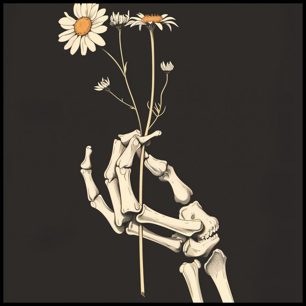 Plakat 90x90cm Leben und Vergänglichkeit