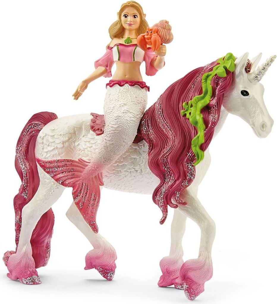 SLH70593 Schleich Bayala - Elfenprinzessin Feya auf Unterwassereinhorn, Spielfiguren für Kinder ab 5 Jahren