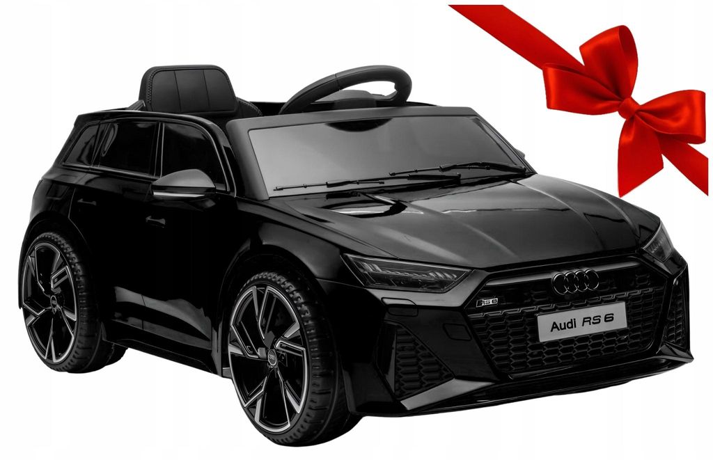 Ekspand | Auto elettrica Audi RS 6 - Nero - Con telecomando Immagine del prodotto 