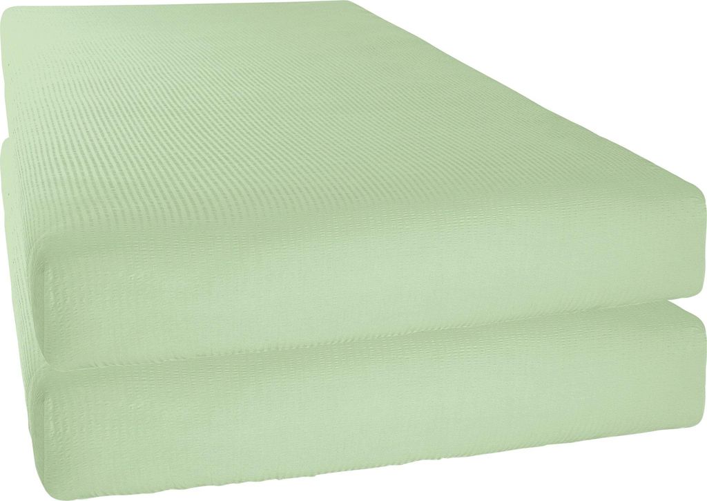 Erwin Müller Spannbettlaken Wertingen" 2er-Pack jade 100x200 cm"