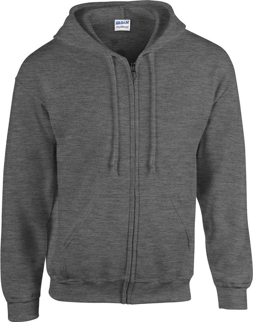 Gildan - Hoodie mit durchgehendem Reißverschluss für Herren PC6649 (XL) (Grau meliert)