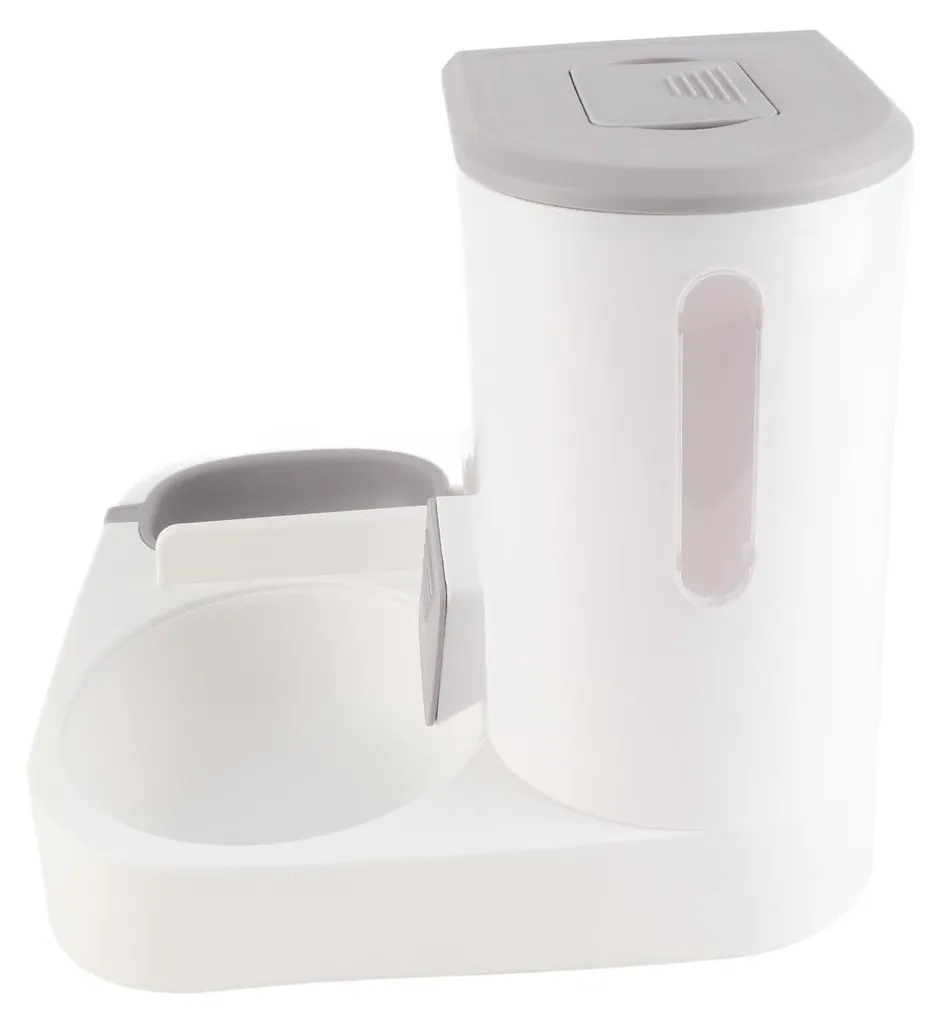 Distributeur automatique 2-en-1 nourriture et eau pour chat et chien