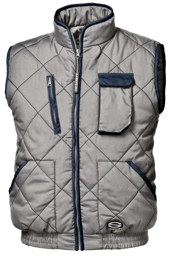 Sir Safety DARWIN Arbeitsweste Herren gefüttert atmungsaktiv 65% Polyester 35% Baumwolle, L, TURTLEDOVE