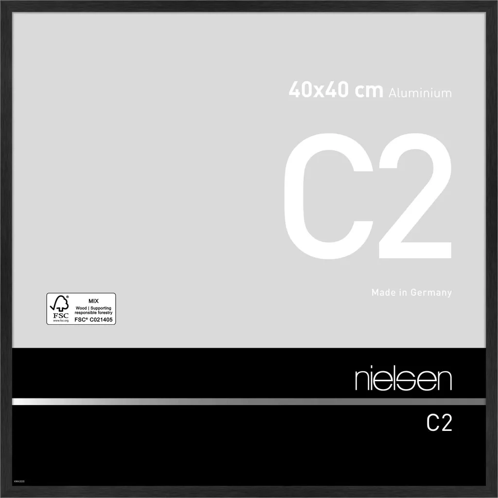 Cornice Alluminio C2 Nielsen 40x40 Nero Matt | Qualità Museale