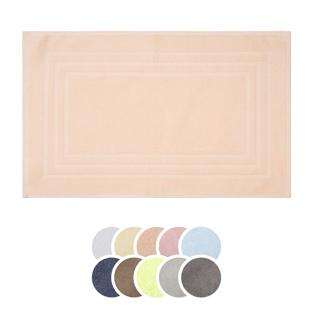liebling Badvorleger 100% Baumwolle Zero Twist, Serie Lille, 1100 gr. / m², 60 x 100 cm, 60 Grad waschbar, ultra weich, saugstark, apricot