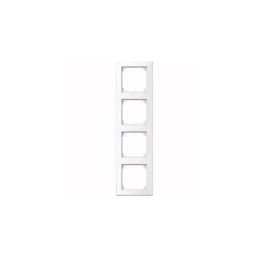 Cadre quadruple blanc actif brillant Merten 478425 finition M-SMART