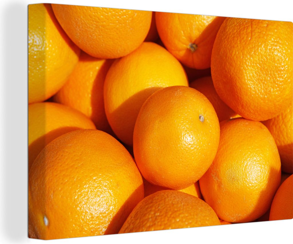 OneMillionCanvasses - Leinwandbilder - 140x90 cm, Obst - Orange, Wandbilder Kunstdruck Wanddekoration - Foto auf Leinwand - Gemälde auf Holzrahmen