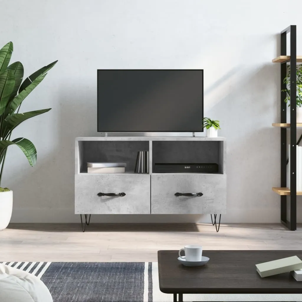Mobile TV Maison Exclusive 80cm Grigio Cemento - Miglior Rapporto Qualità Prezzo