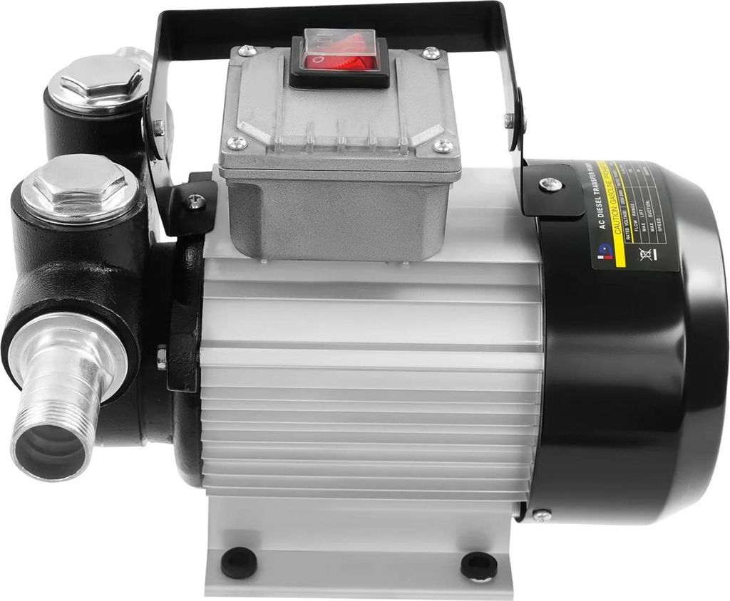 Diesel-Kraftstoff-Transferpumpe - Elektrische Zahnradpumpe - 550 W - 220 V - 20–60 L/min - 2800 U/min - Saughöhe 5 m - Schwarz