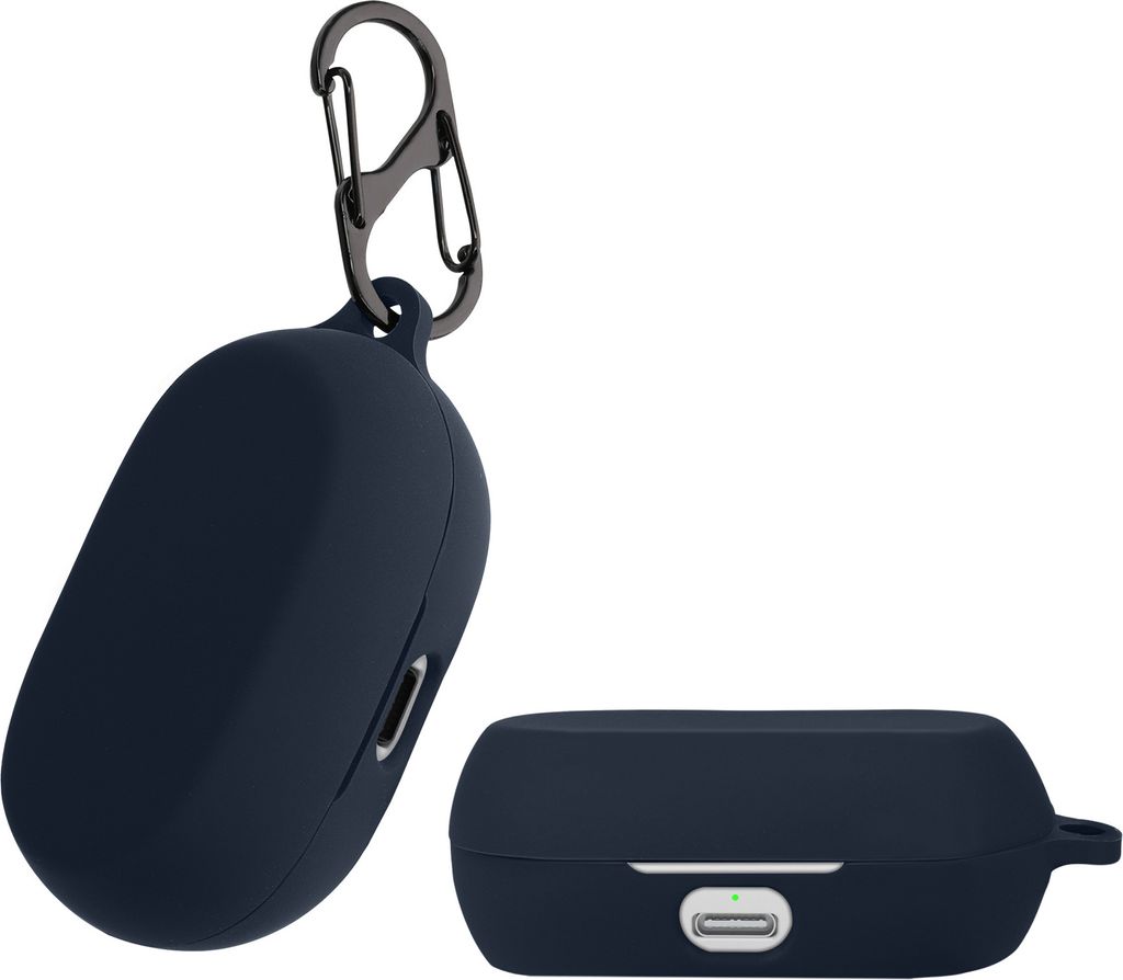 kwmobile Hülle kompatibel mit Jabra Elite 7 Pro / Elite 7 Active Hülle - Kopfhörer Case - TPU Silikon Cover - Schutzhülle in Dunkelblau