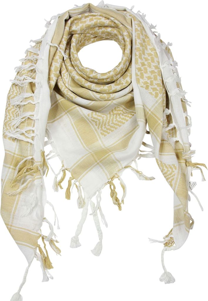 Palituch - weiß - braun-beige - Kufiya PLO Tuch