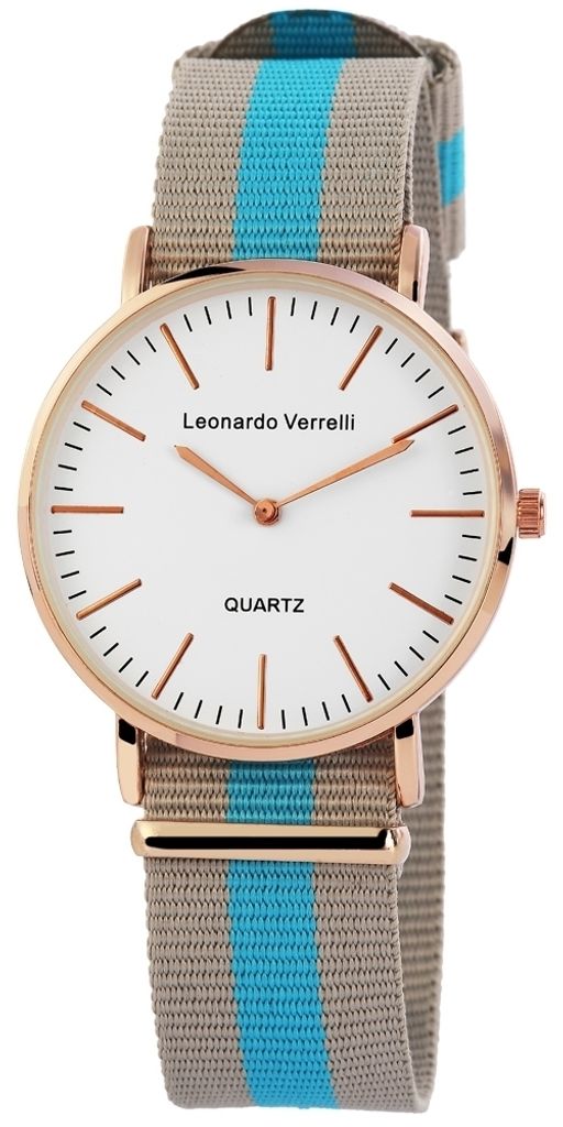 Leonardo Verrelli Uniuhr mit Textilarmband Produktbild 