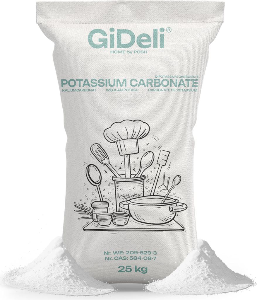 Kaliumcarbonat 25kg Pottasche K2CO3 E501 für Backen, Produktbild 