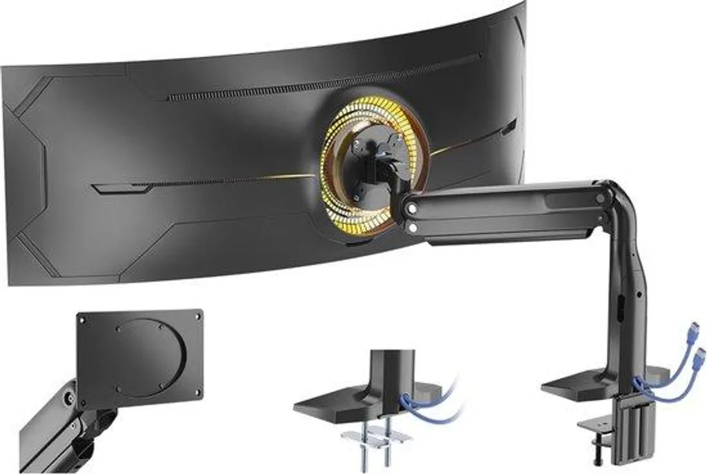 Libérez votre bureau avec le bras support écran 18kg et ports USB 3.0