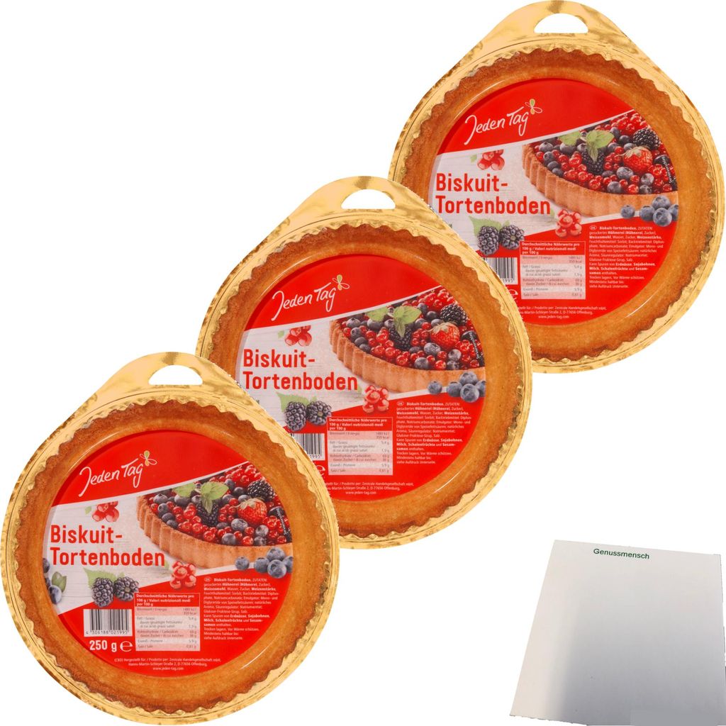 Jeden Tag Biskuit-Tortenboden 3er Pack (3x250g Packung) + Produktbild 