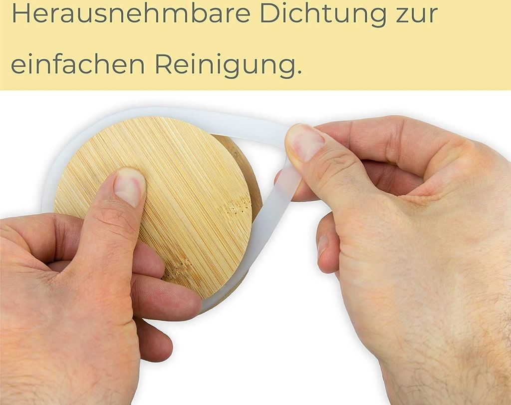 MOOHO Vorratsdosen Glas mit Deckel, Mehrweg-Vorratsgläser Produktbild 5