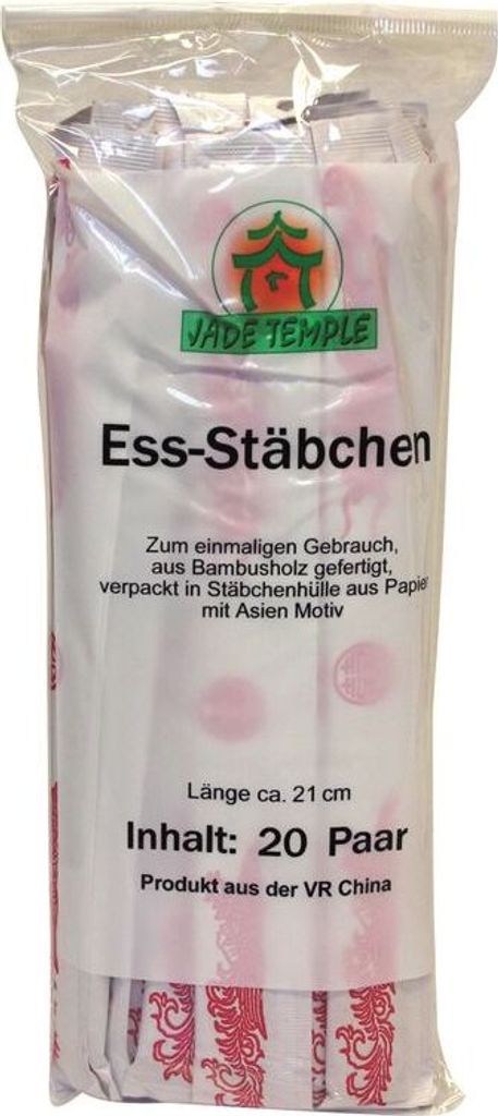 JADE TEMPLE VR China Einmal Stäbchen in einer Stäbchenhülle Produktbild 