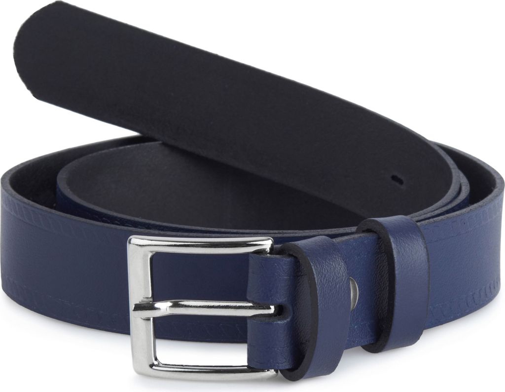 Ladeheid Kinder Gürtel Ledergürtel K1D5 (Navyblau-2, 80 cm (Gesamtlänge 99 cm))