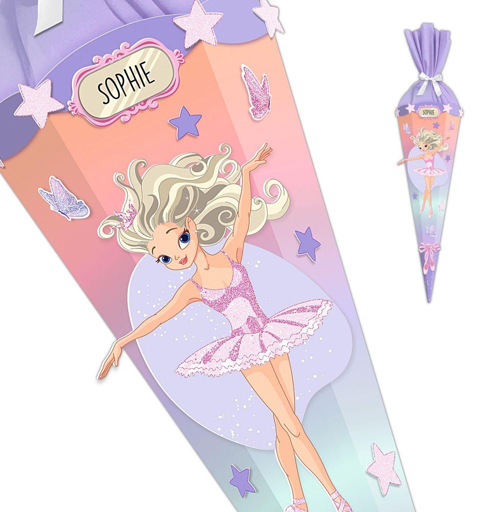 URSUS Schultüten Bastelset Easy Line Rainbow Ballerina Produktbild 