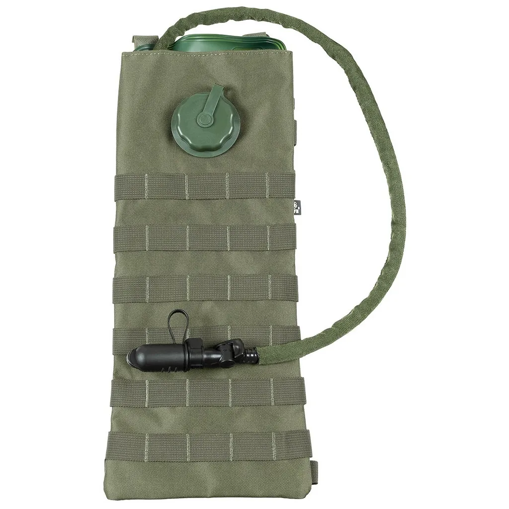 Système d'hydratation 2,5L pour randonnée et airsoft kaki format MOLLE