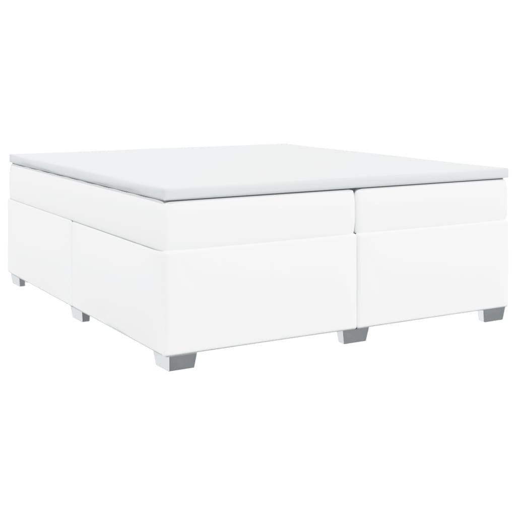 "2026 MODERNE"Boxspringbett/bettgestell - Bettrahmen - Doppelbett - mit Matratze Weiß 200x200 cm Kunstleder - Polsterbett Klassische Betten CC1423824