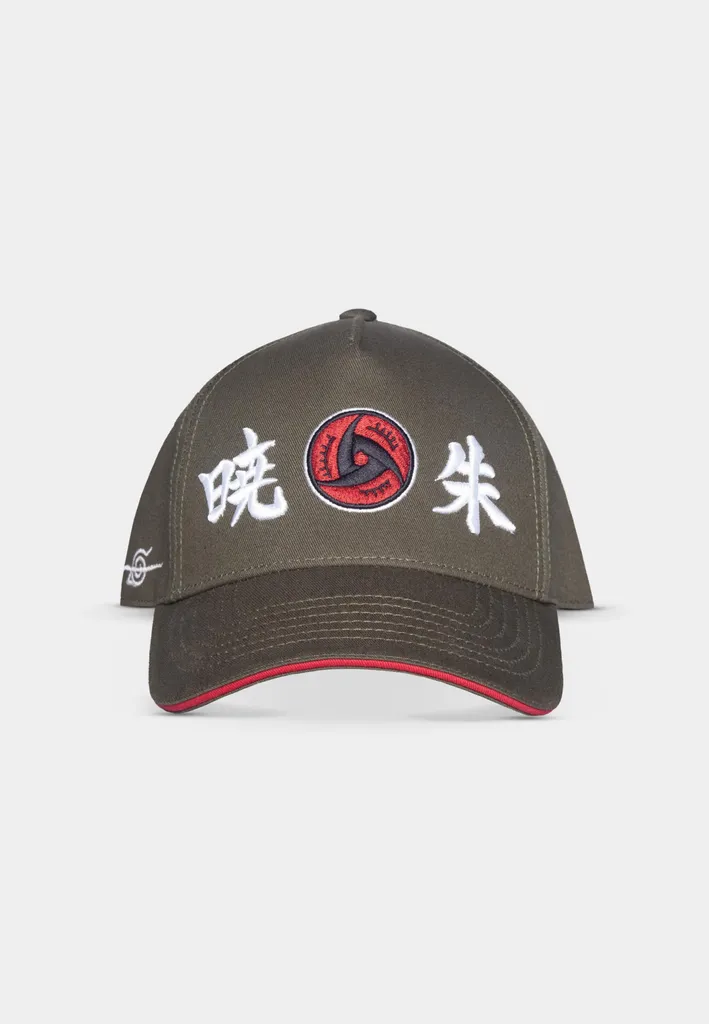 Casquette Naruto Shippuden Akatsuki Brodée en Coton Ajustable Noir