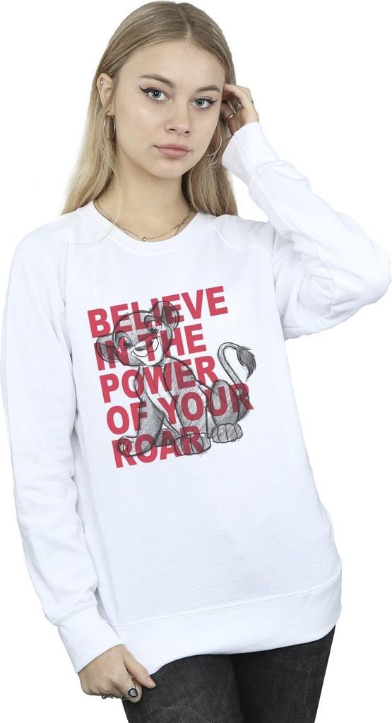 Disney - "The Lion King Power Of Roar" Sweatshirt für Damen BI22333 (XXL) (Weiß)