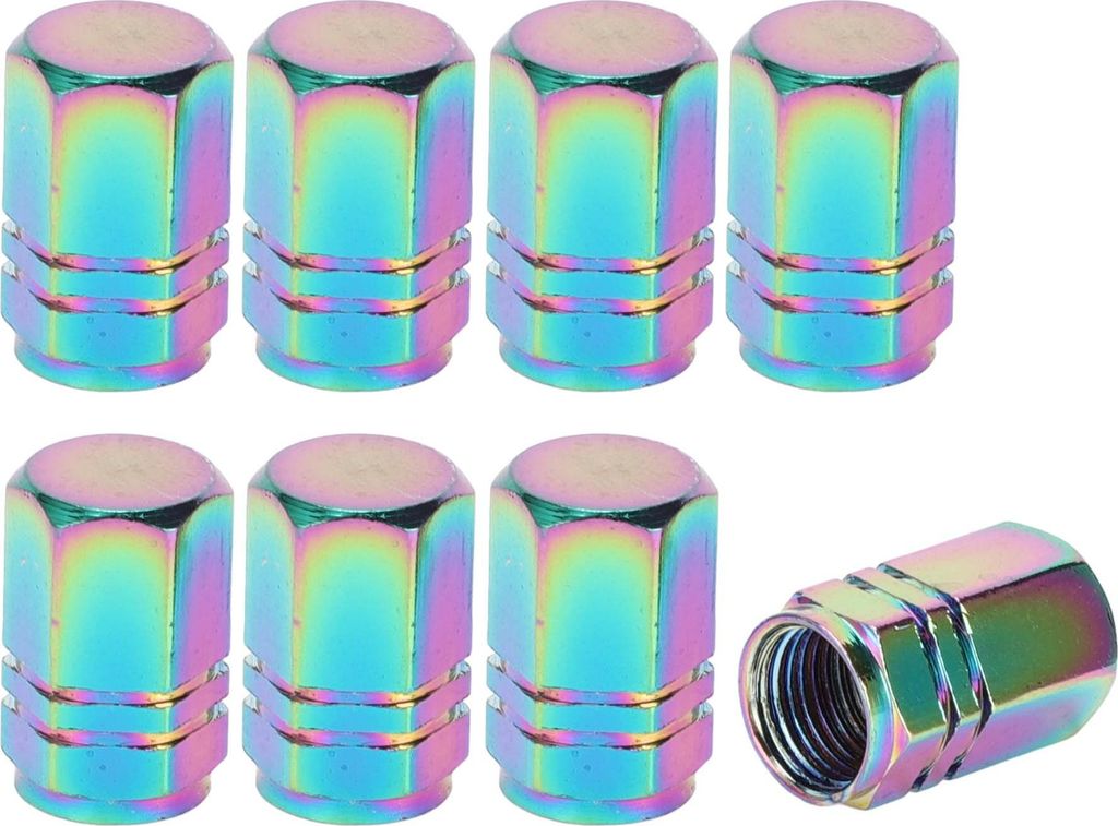 Reifenventilkappen 9x16MM Autoreifenventilkappe aus Aluminiumlegierung Bunt für Auto Fahrrad Motorrad LKW Anti-Crash-Reifenventilabdeckung Ventilk...