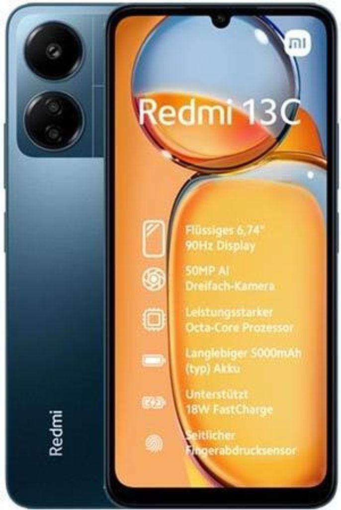 Xiaomi Redmi 13C 4/128GB Dual-SIM Smartphone granatowy EU Zdjęcie produktu 12