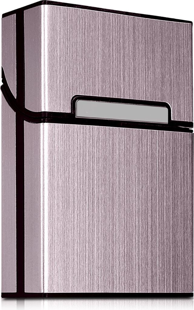 kwmobile Zigarettenetui Zigarettenbox Hülle für Zigaretten - Zigaretten Etui mit Magnetverschluss - Aluminium Beschichtung Rosegold